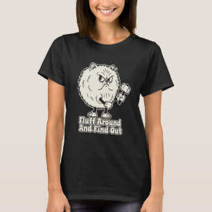 Pluizige Kat Fluff Rond en Ontdek T-shirt