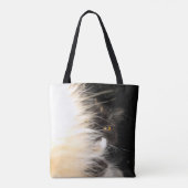 Pluizige kat kijk portret gouden oog tote bag (Achterkant)