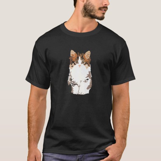 Pluizige Kat T-shirt (Voorkant)