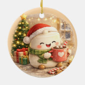 Pluizige kerst keramisch ornament (Achterkant)