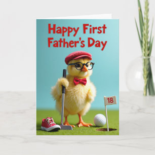 Pluizige Kuiken Vaderdag Kaart