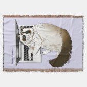 Pluizige Lapjeskat Lavendel Laptop Grappig Deken (Voorkant)