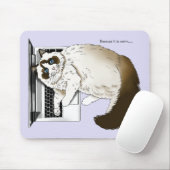 Pluizige Lapjeskat Lavendel Laptop Grappig Muismat (Met muis)