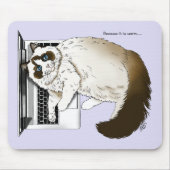 Pluizige Lapjeskat Lavendel Laptop Grappig Muismat (Voorkant)
