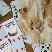 Pluizige Lapjeskat Lavendel Laptop Grappig Pokerkaarten