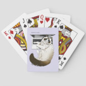 Pluizige Lapjeskat Lavendel Laptop Grappig Pokerkaarten (Achterkant)