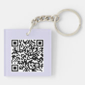 Pluizige Lapjeskat Lavendel Laptop Grappig Sleutelhanger (Achterkant)