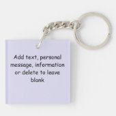 Pluizige Lapjeskat Lavendel Laptop Grappig Sleutelhanger (Achterkant)