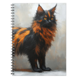 Pluizige Maine Coon kat Notitieboek