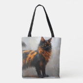 Pluizige Maine Coon kat Tote Bag (Achterkant)