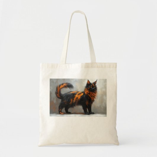 Pluizige Maine Coon kat Tote Bag (Voorkant)