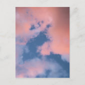 Pluizige perzikwolken bij zonsondergang briefkaart (Voorkant)