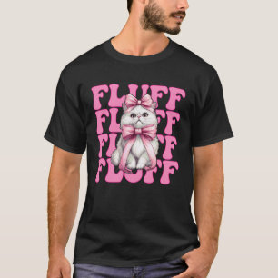 Pluizige Perzische Kat Meisje Kat Moeder Roze Coqu T-shirt