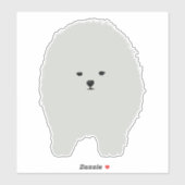 pluizige pomerse hond sticker (Vel)