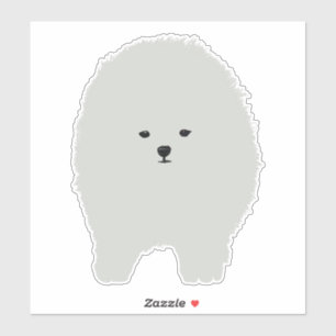 pluizige pomerse hond sticker