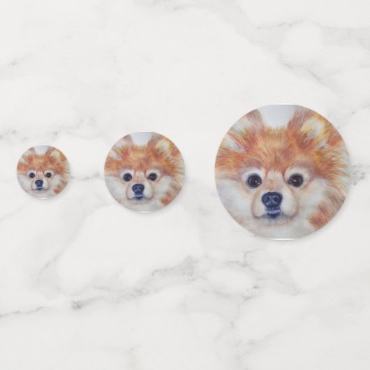 Pluizige Pommerse puppy verjaardag Confetti (Voorkanten)