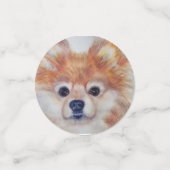 Pluizige Pommerse puppy verjaardag Confetti (Kleine voorkant)