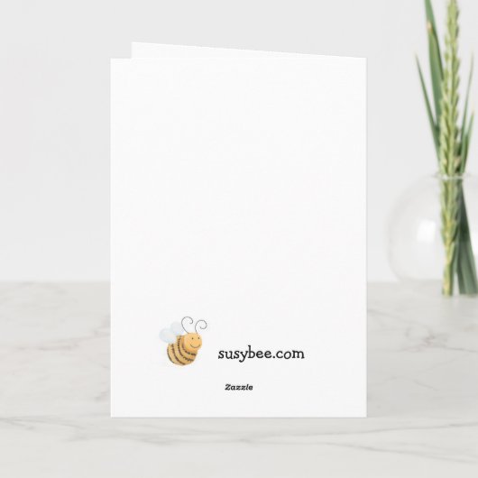 pluizige schapen op swirly ballon kaart (Achterkant)