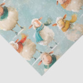 Pluizige schapen spelen in de sneeuw tissuepapier (Detail)
