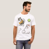 Pluizige Spitz Honden T-shirt (Voorkant volledig)