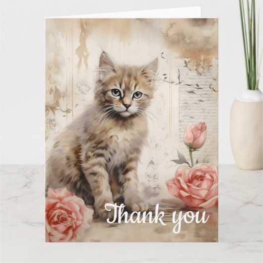 pluizige tabby kitten Bedankt 13 (Voorkant)