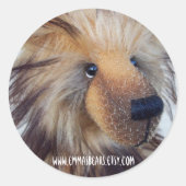 pluizige teddy Sticker (Voorkant)