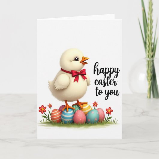 Pluizige Vogel Stippen Ei Kaart (Voorkant)