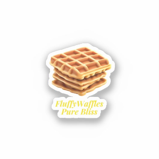 pluizige wafels sticker (Voorkant)
