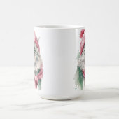 PLUIZIGE WINTERKAT GROEN & BLAUW PETTEN SJAAL KOFFIEMOK (Center)