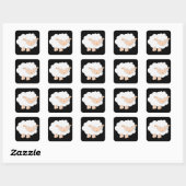 Pluizige Witte Lam Sticker (Vel)