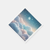 pluizige wolkenpastel servet (Hoek)