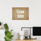 Pluk de dag, Carpe diem, Geometrisch patroon Poster (Thuiskantoor)