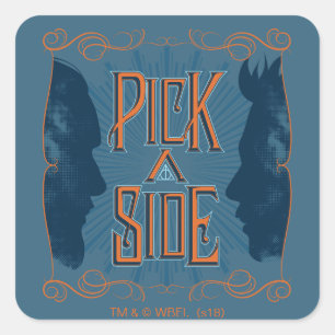 Pluk een Kant Vierkante Sticker