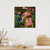 Pluk je rozen terwijl je kan door Waterhouse Poster (Keuken)