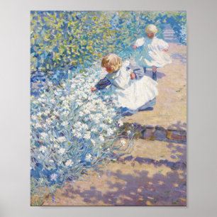 Plukken Bloemen schilderij van Helen McNicoll Poster