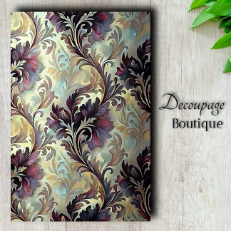 Plum Acanthus Dream Decoupage Tissuepapier