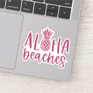 Plum   Aloha stranden tropische zomer ananas Sticker