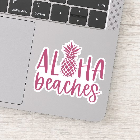 Plum | Aloha stranden tropische zomer ananas Sticker (Detail)