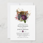 Plum and Burnt Oranje Halloween repesal Dinner Kaart (Voorkant)