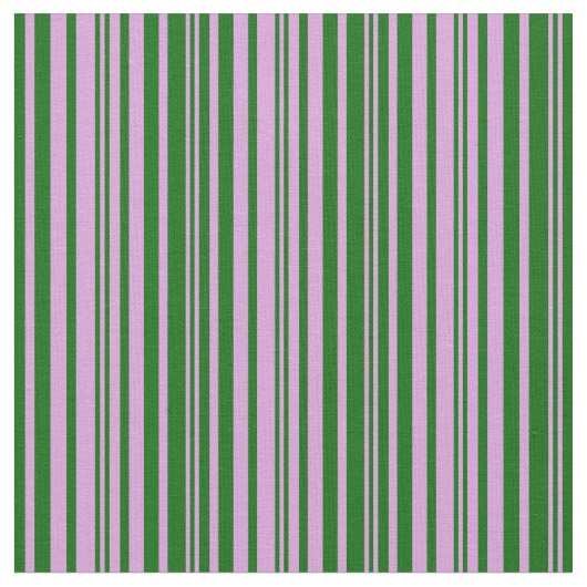 Plum and Dark Green Stripes Pattern Stof (Close Up)