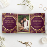 Plum and Gold Ethnic Mandala Indian Wedding