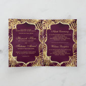 Plum and Gold Glitter Date Palm Muslim Wedding (Binnen)