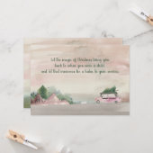 Plum and Green Kerstmis zorgt voor de bomen Kaart (Voorkant / Achterkant in situ)