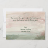 Plum and Green Kerstmis zorgt voor de bomen Kaart (Achterkant)