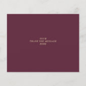 Plum and paarse floral Bridesmaid Dank u wel (Achterkant)