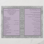 Plum and Pewter Floral Wedding Programme (Achterkant)