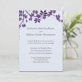 Plum and Powder Blue Wedding Invitations Kaart (Staand voorkant)