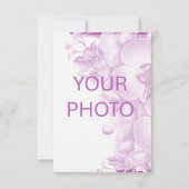 Plum and White Orchids Wedding RSVP Response Kaart (Voorkant)