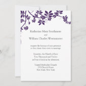 Plum and White Wedding Invitations Kaart (Voorkant)