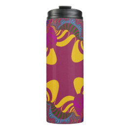 Plum and Yellow Cross Thermosbeker